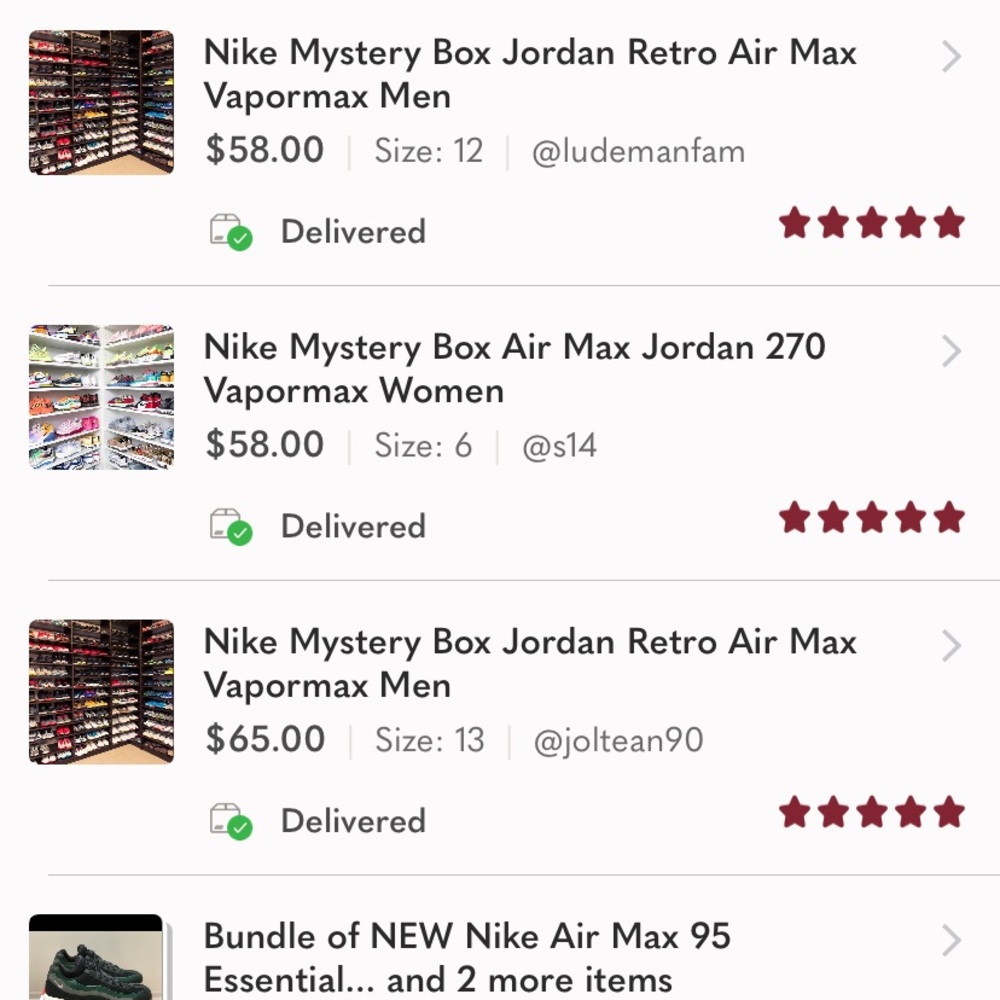 Nike Mystery Box Jordan Retro Air Max Vapormax Men - Picture 4 of 10